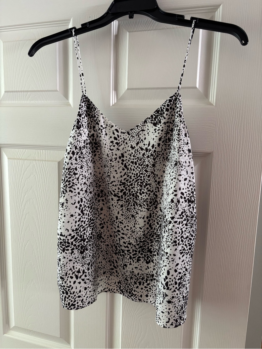 Nine West Black & White Spotted Satin Cami and Matching Skirt